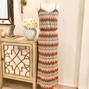 Multi Color Ikat Maxi Dress Size Medium